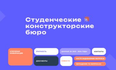 Информация о функционировании сайта о студенческих конструкторских бюро